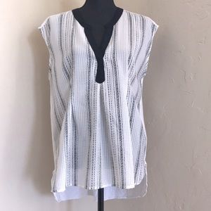 Anthropologie Postage stamp V-neck shirt size Lg